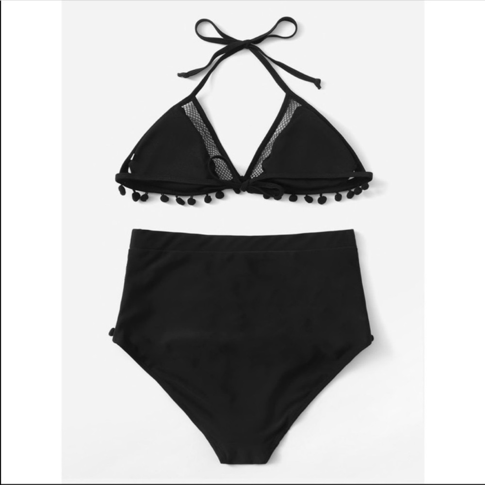 Pom-Pom Mesh High Waisted Bikini - Picture 4 of 8